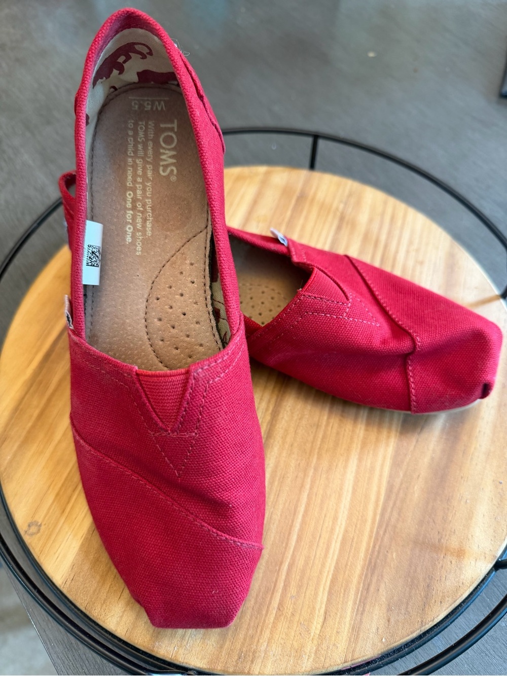 Toms Women's Slip-On Canvas Moccasins - Red